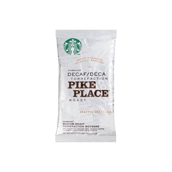 Starbucks Coffee Co Starbucks, Coffee, Pike Place Decaf, 2 1/2 Oz Packet, 18PK 11023061 - main